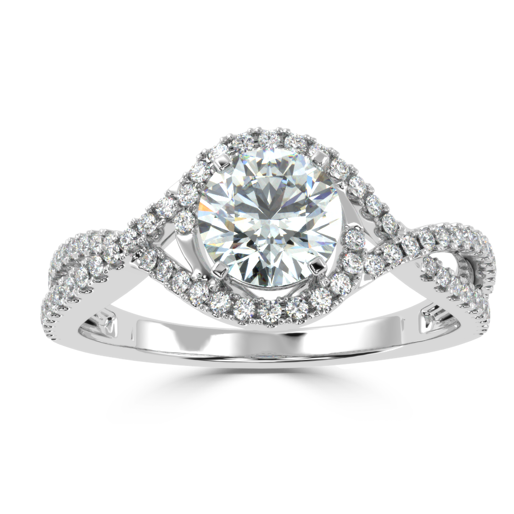 Fancy Round Solitaire Ring