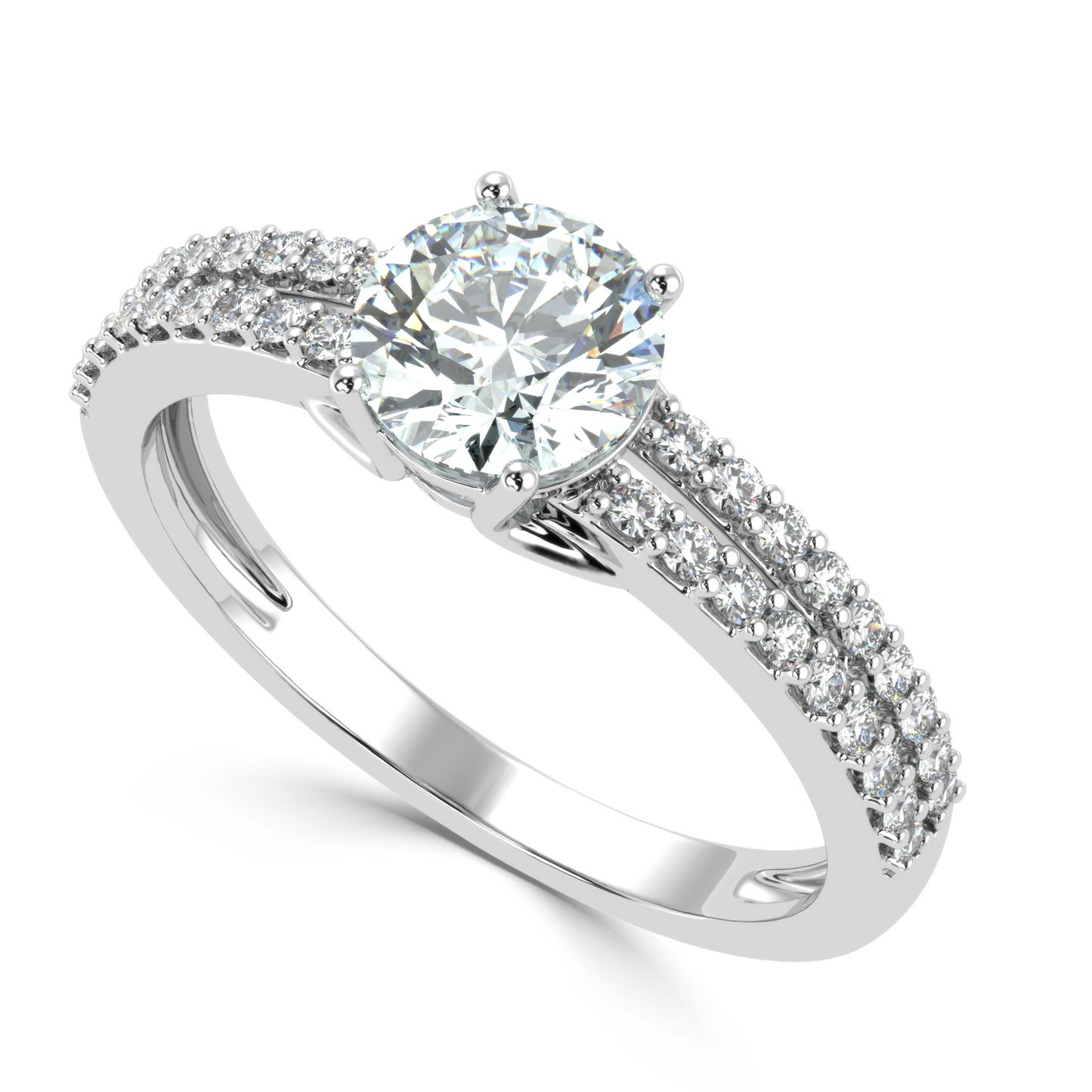Round Ring in Pave Setting