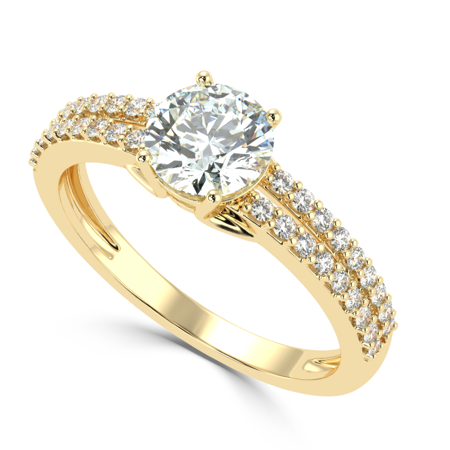 Round Ring in Pave Setting