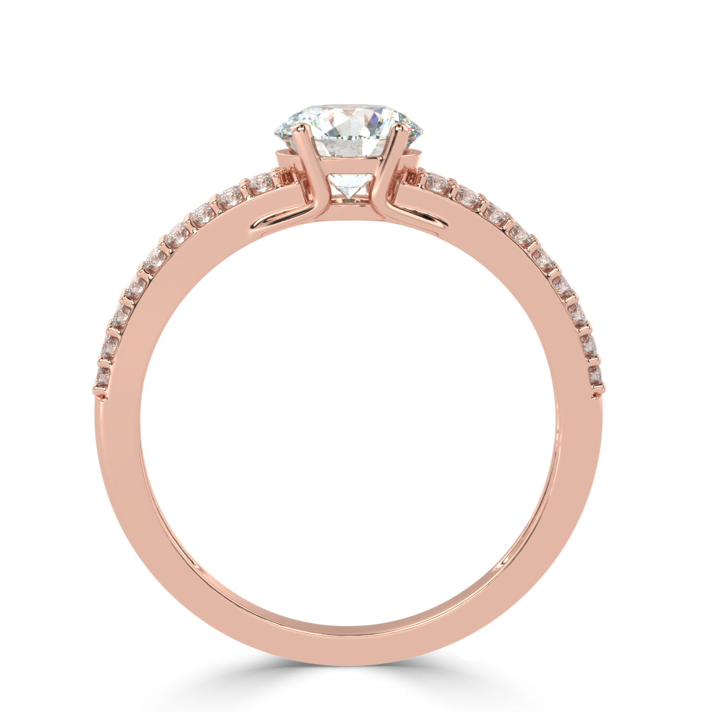 Round Ring in Pave Setting