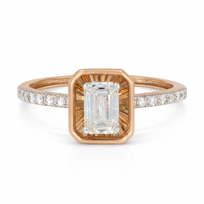 Emerald Sunrays Ring