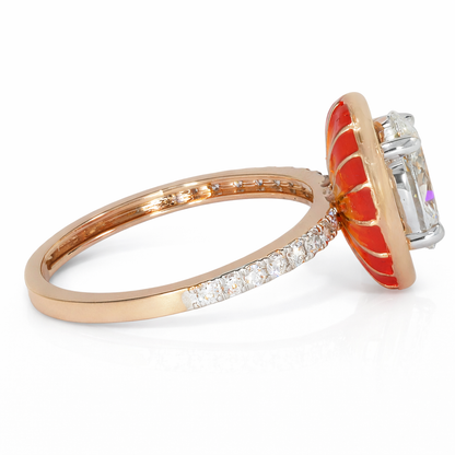 Sunrays Oval Ring