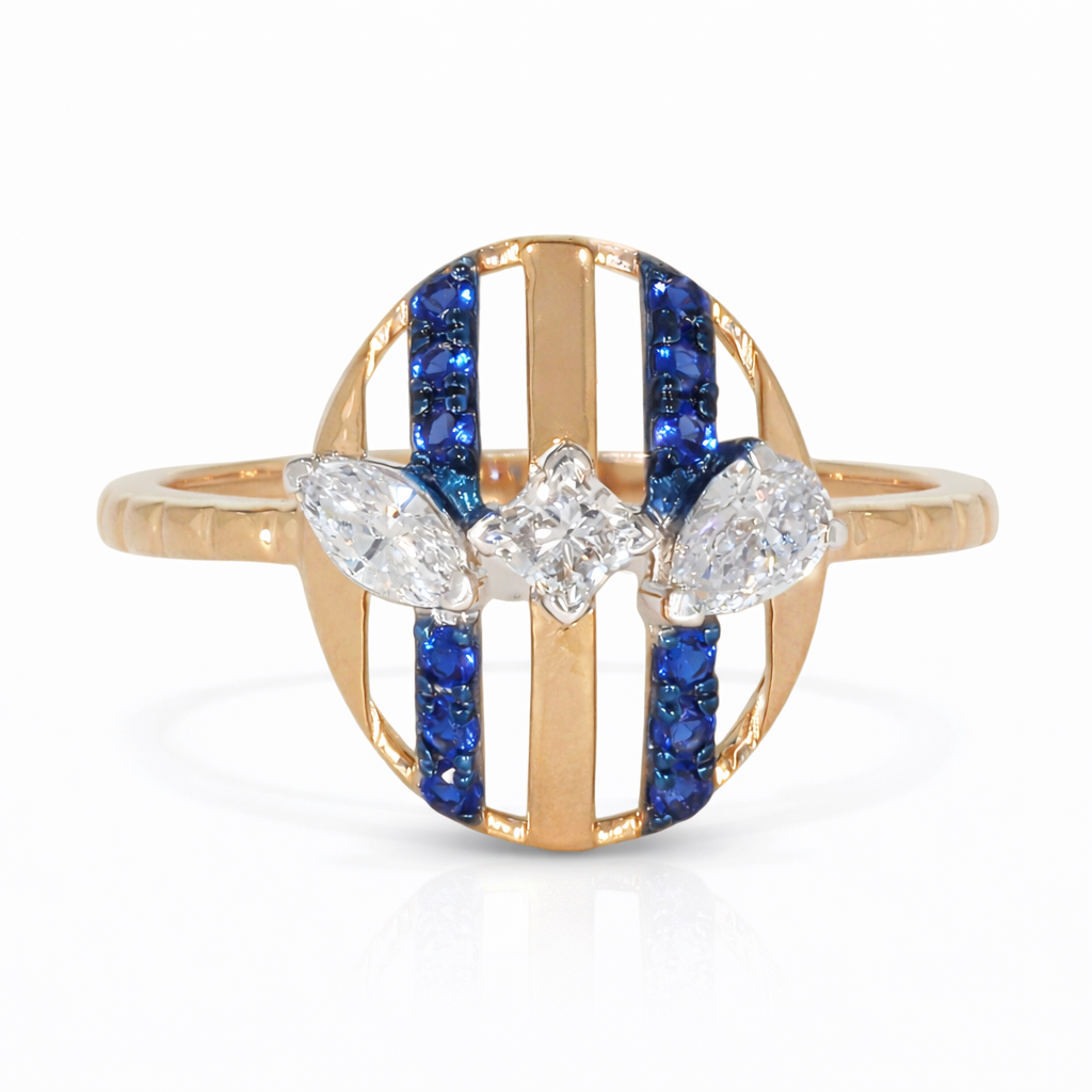 Sapphire stripe Ring