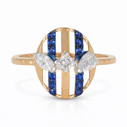 Sapphire stripe Ring