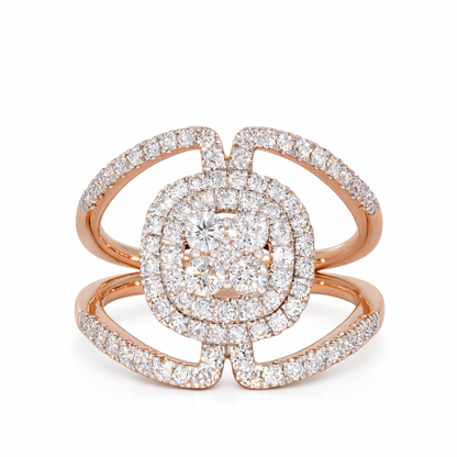 Cushion Double Halo Ring