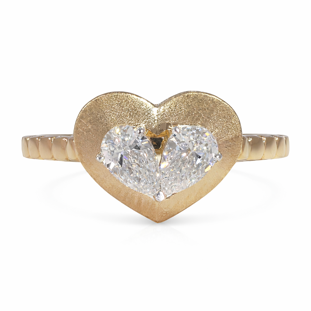 Pear Heart Ring