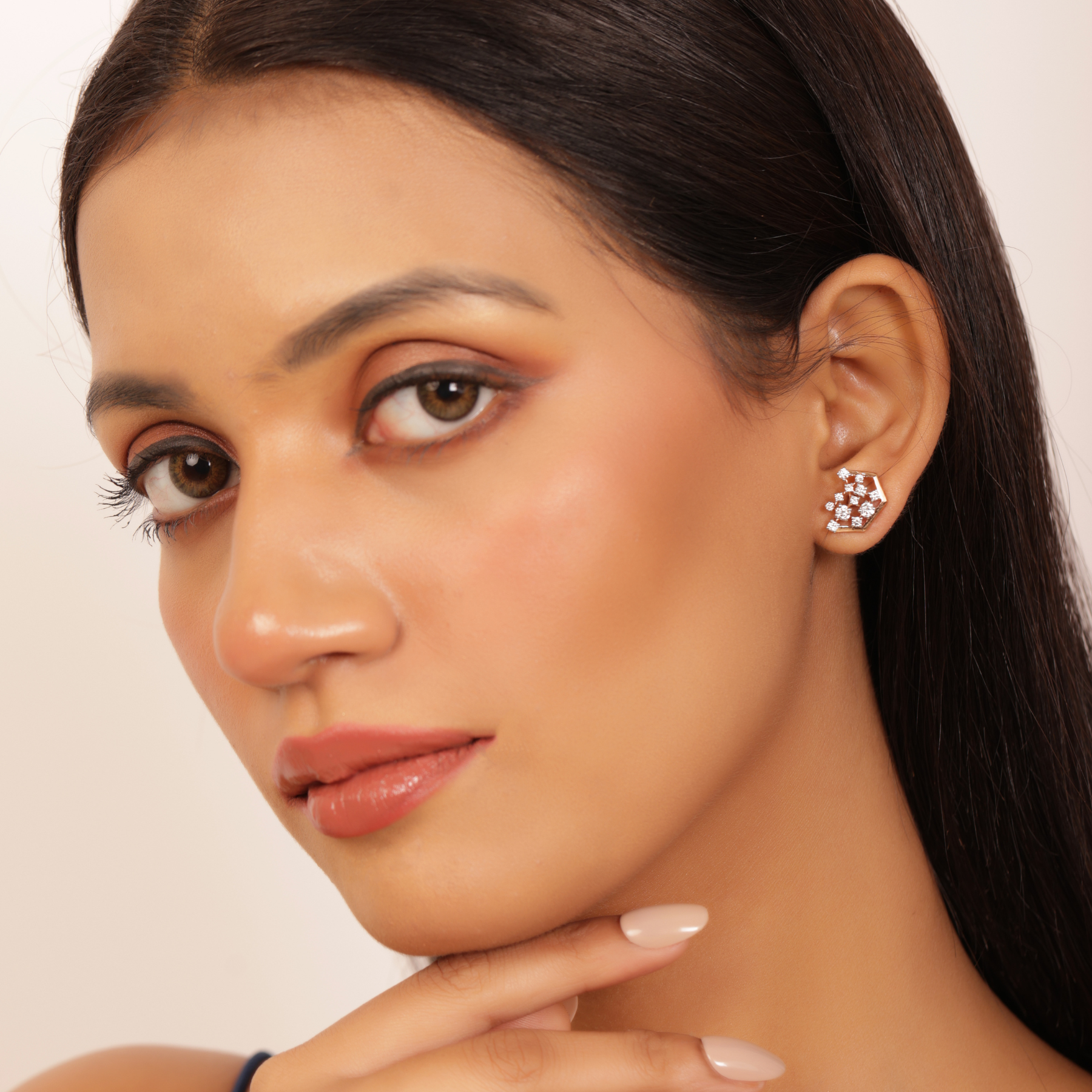 Geo Chic Stud Earrings