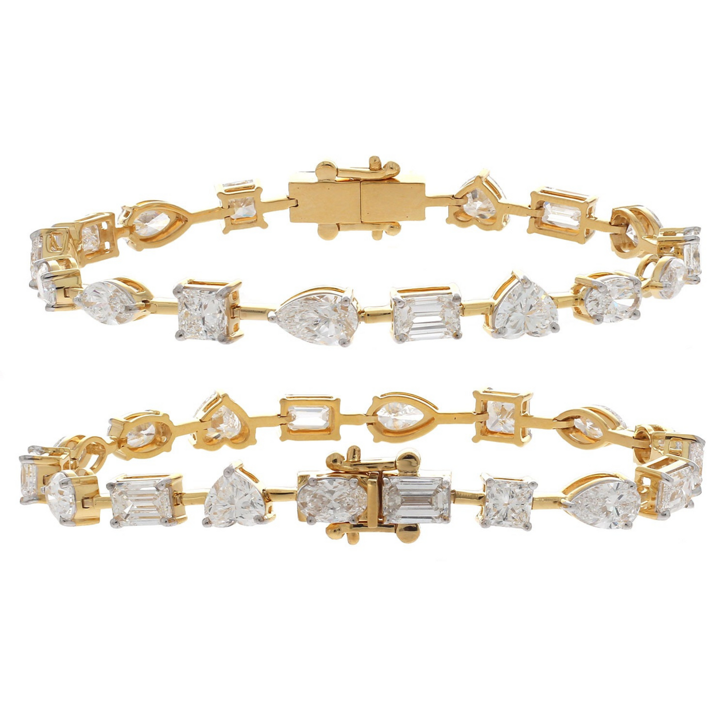 Geo Curve Fancy Tennis Bracelet (0.40 ct each)