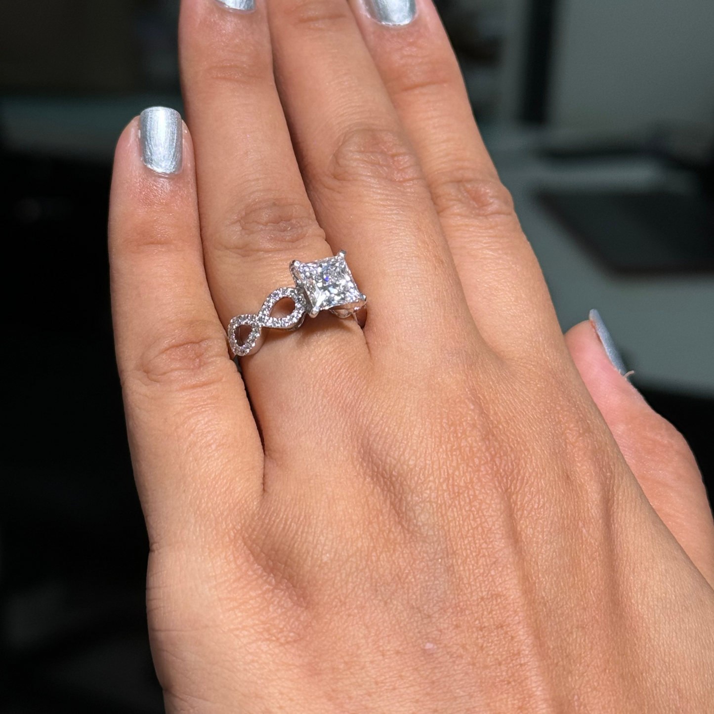 Infinity Luxe Princess Solitaire Ring