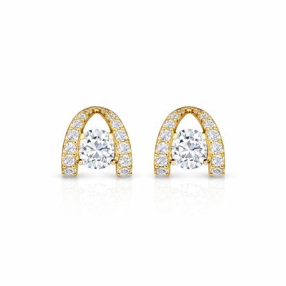 Round Solitaire earring