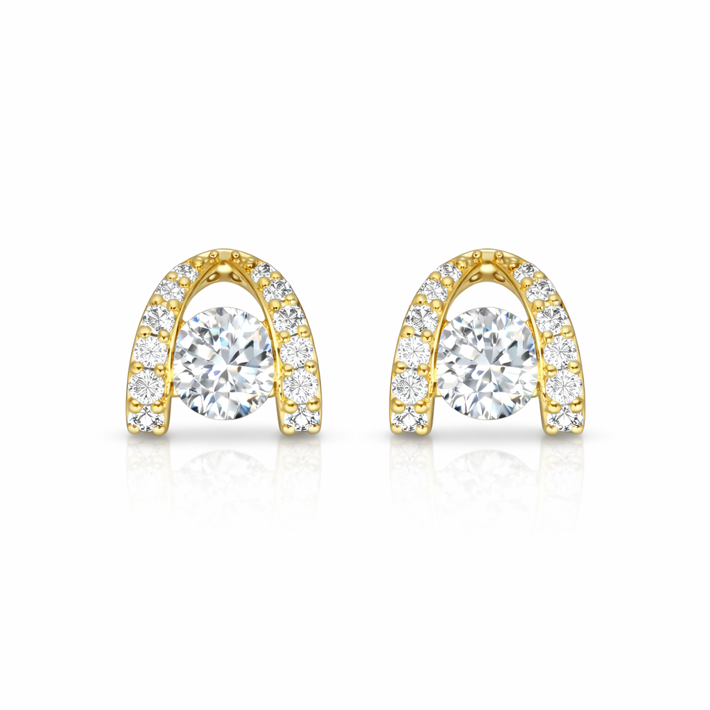Round Solitaire earring