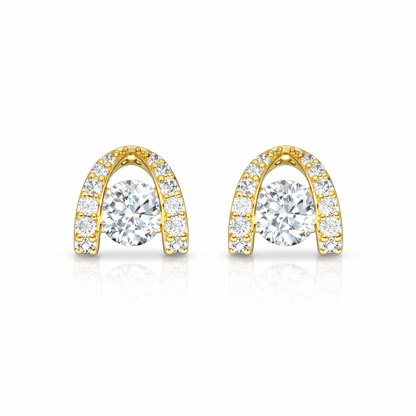 Round Solitaire earring