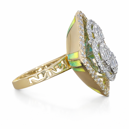Trio Oval Cocktail Ring