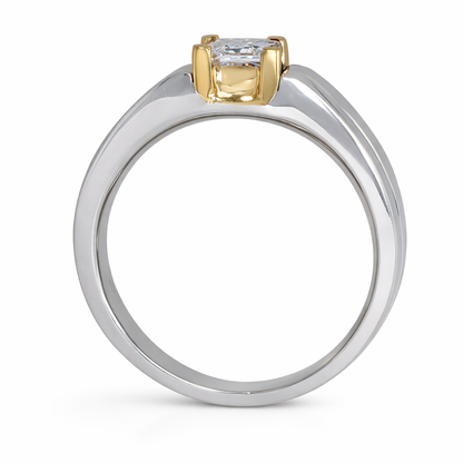 Mens Princess Solitaire Ring
