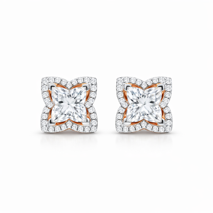 Leaf Halo Stud