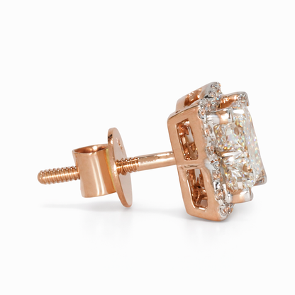 Leaf Halo Stud