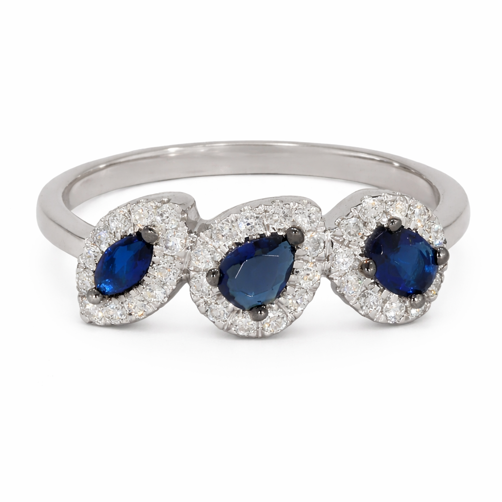 Sapphire Trio Ring