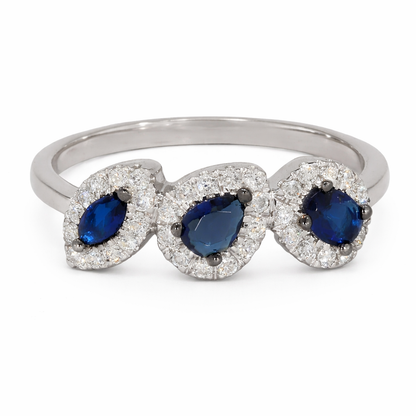 Sapphire Trio Ring