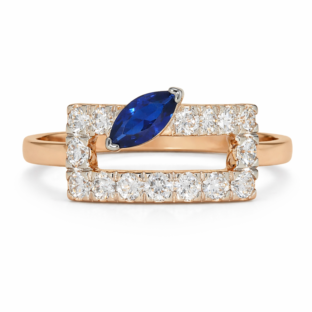 Sapphire Halo ring