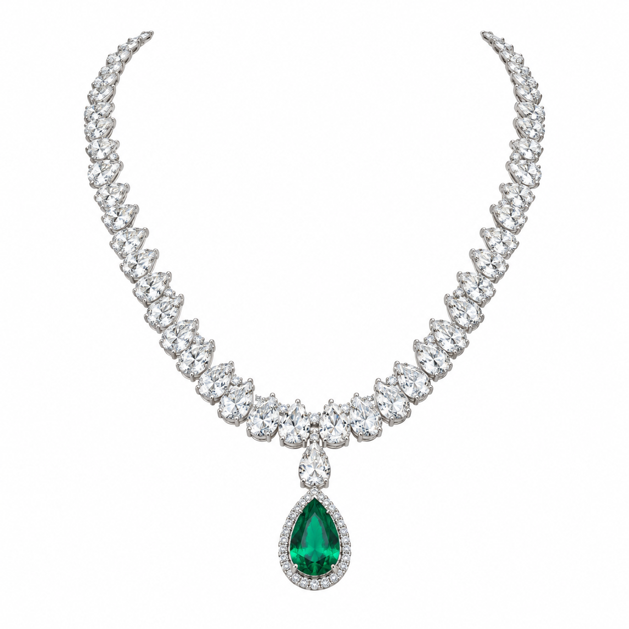 Lustrous Pear Drop Necklace