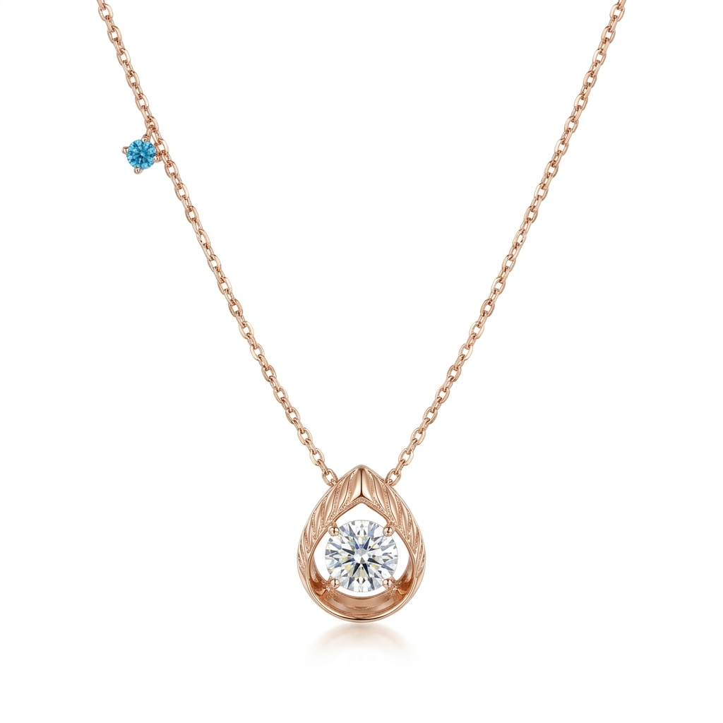 Round Soliatire pendant