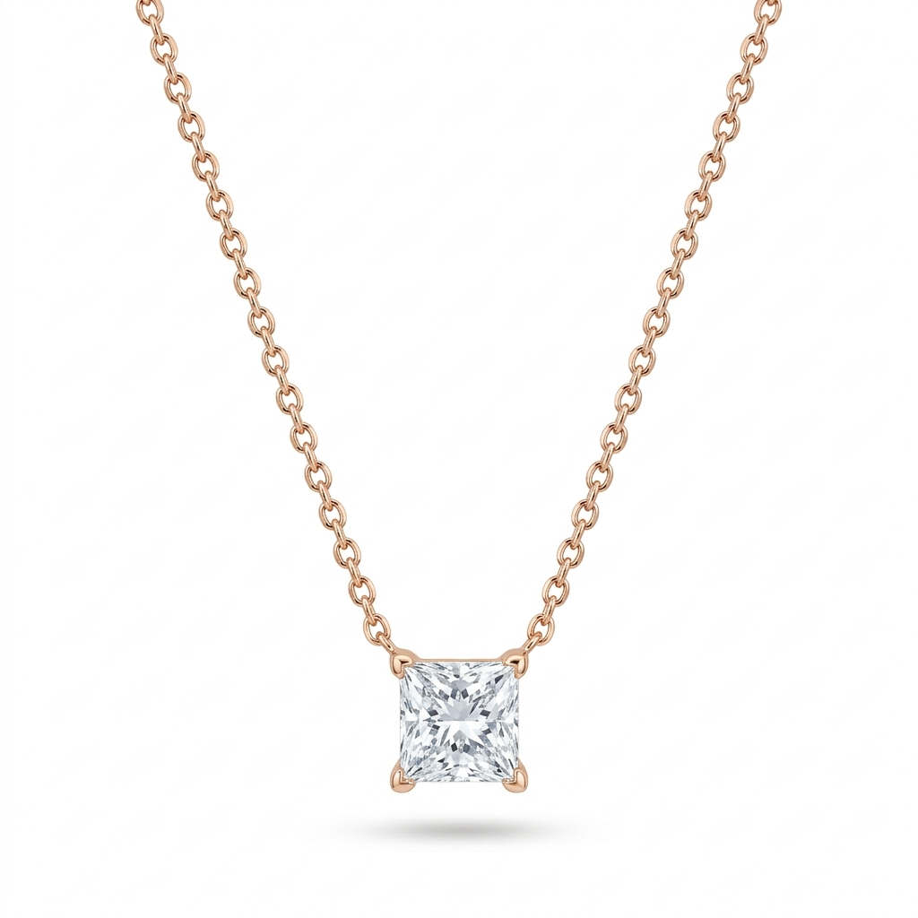 Princess Solitaire Pendant