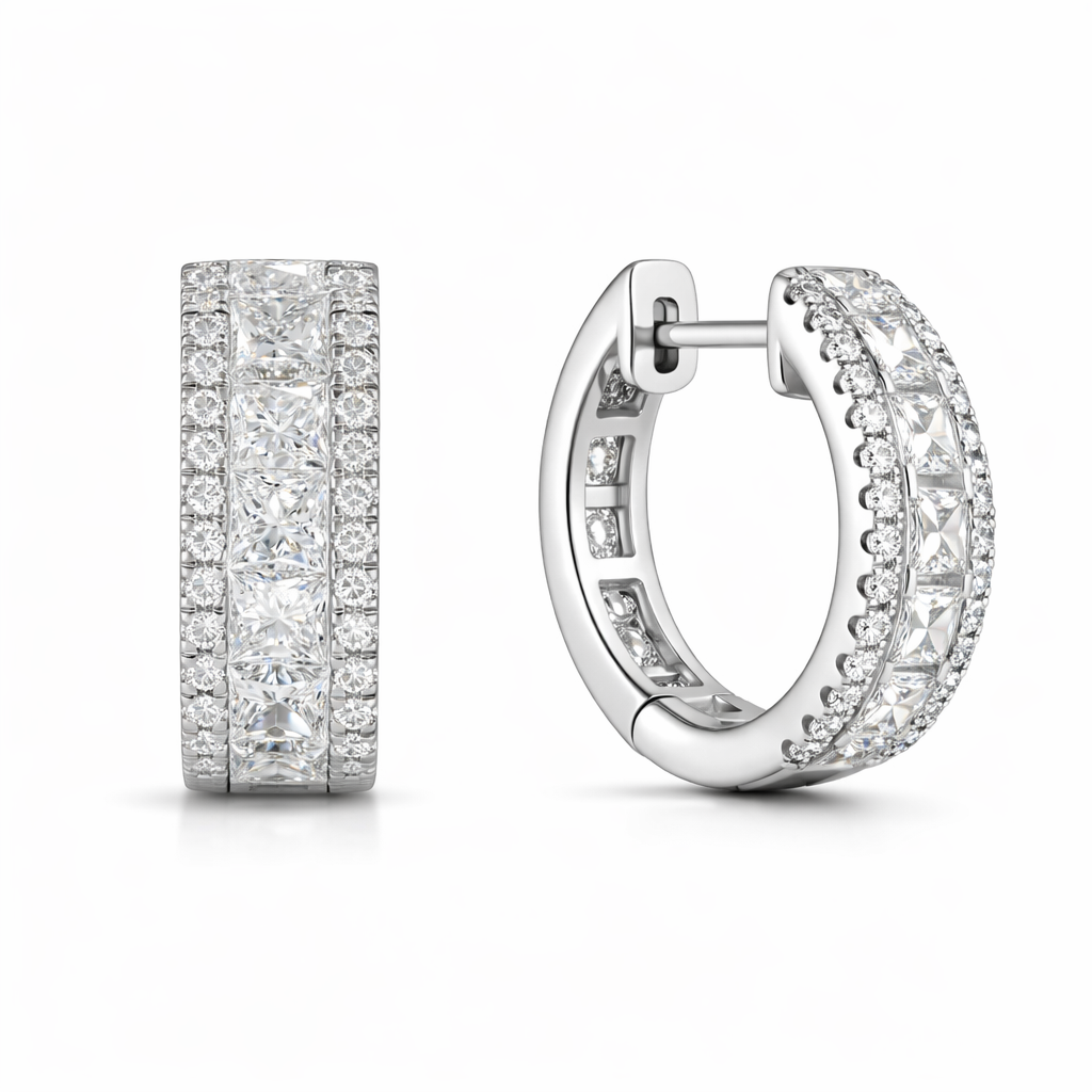 Double Line Hoop earrings