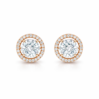 Round Halo earring