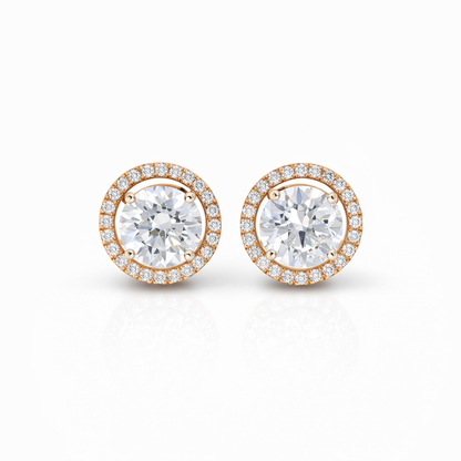 Round Halo earring