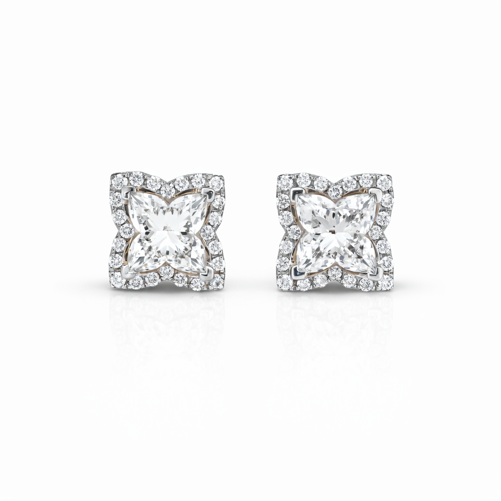 Leaf Halo Stud