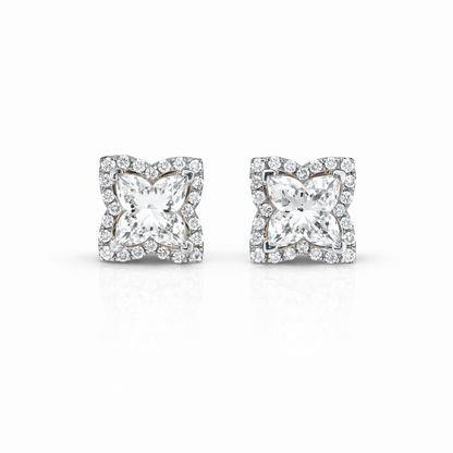 Leaf Halo Stud