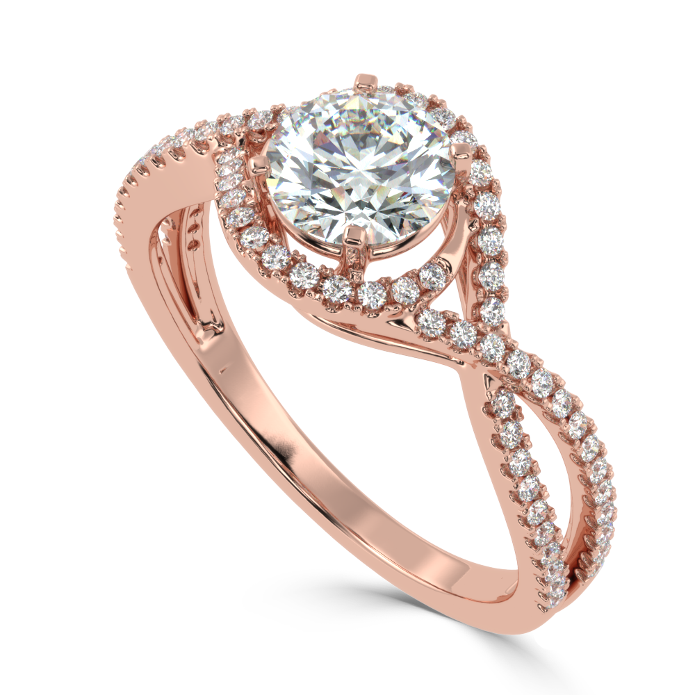 Fancy Round Solitaire Ring