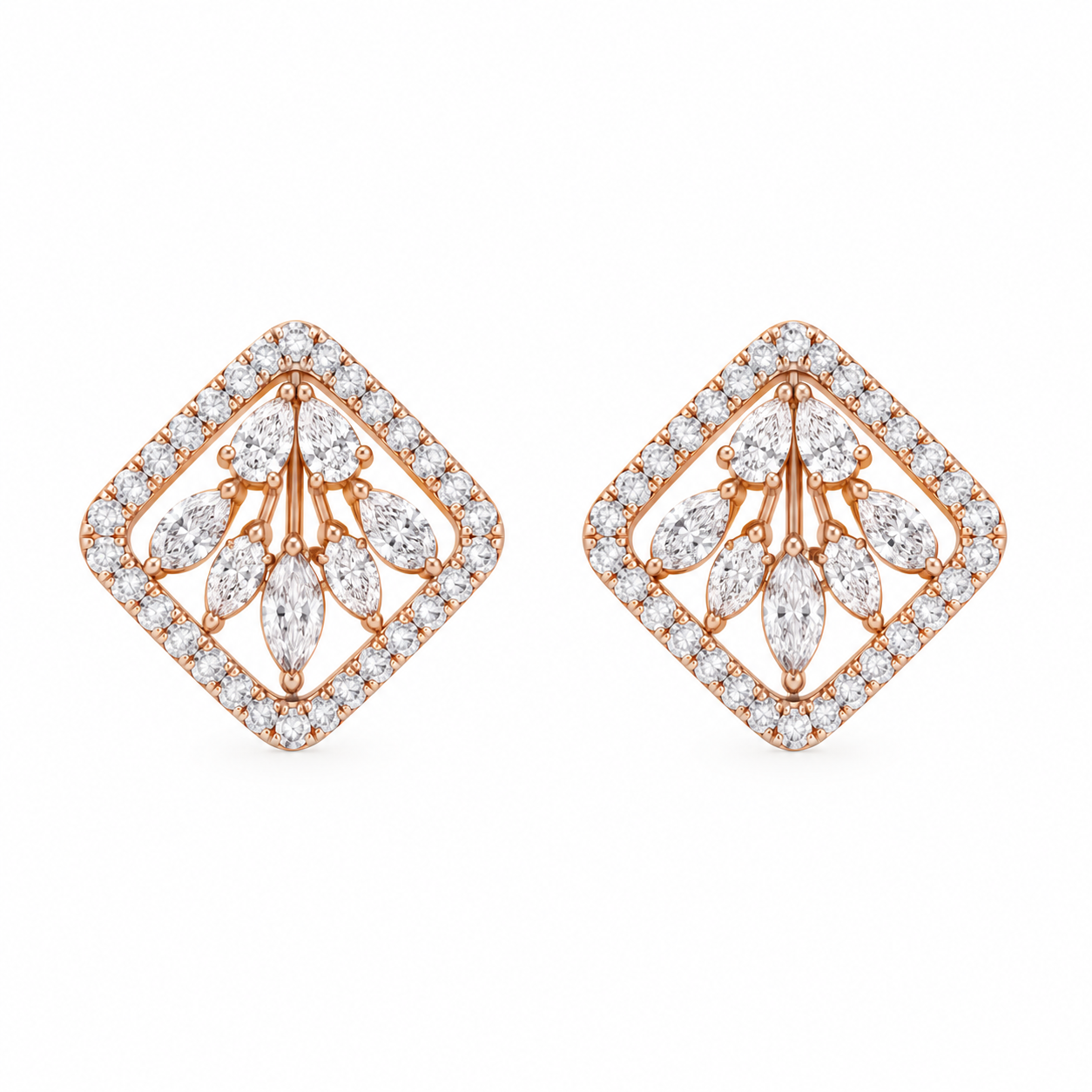 Fancy Petal Stud Earrings