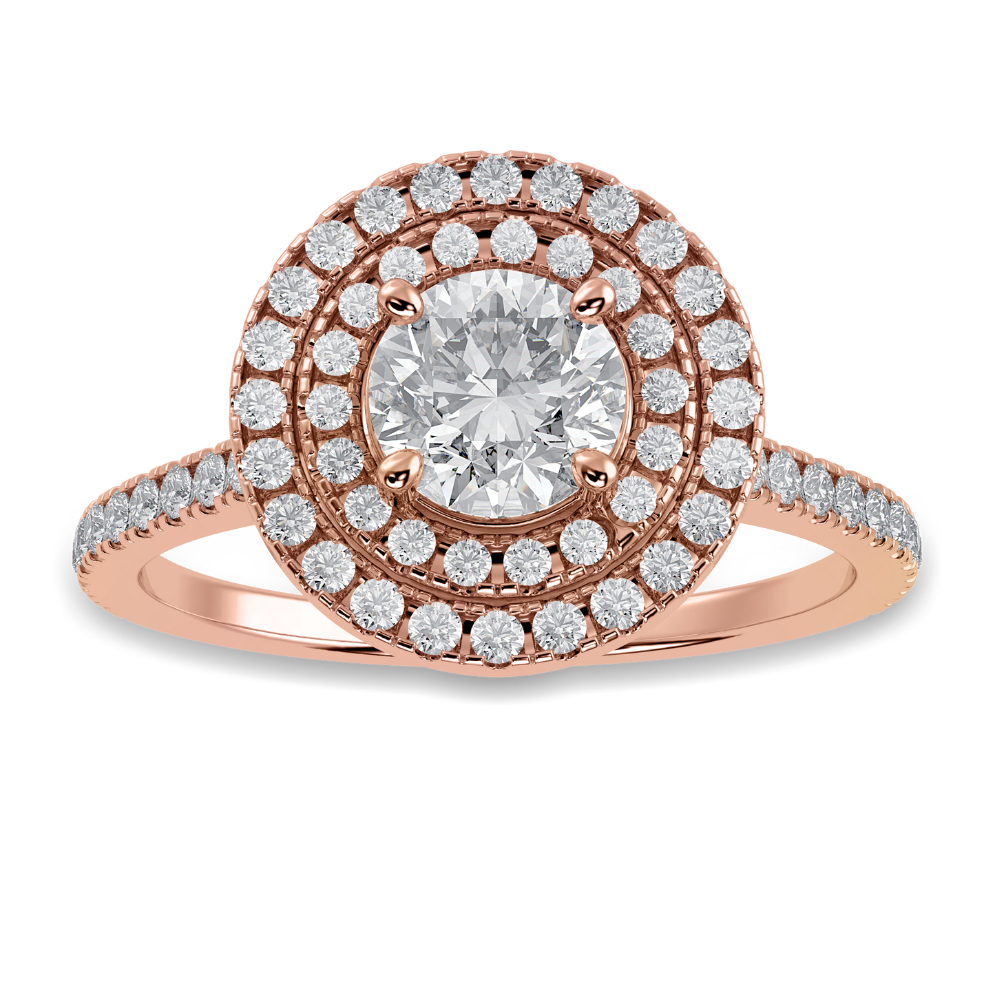 Fancy Round Solitaire Ring