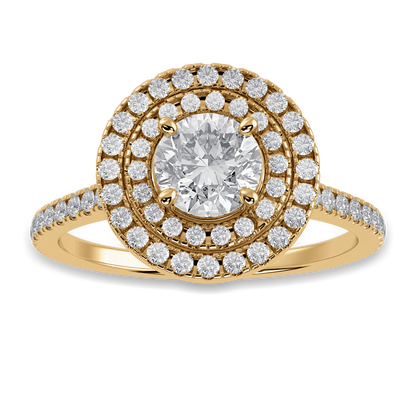 Fancy Round Solitaire Ring