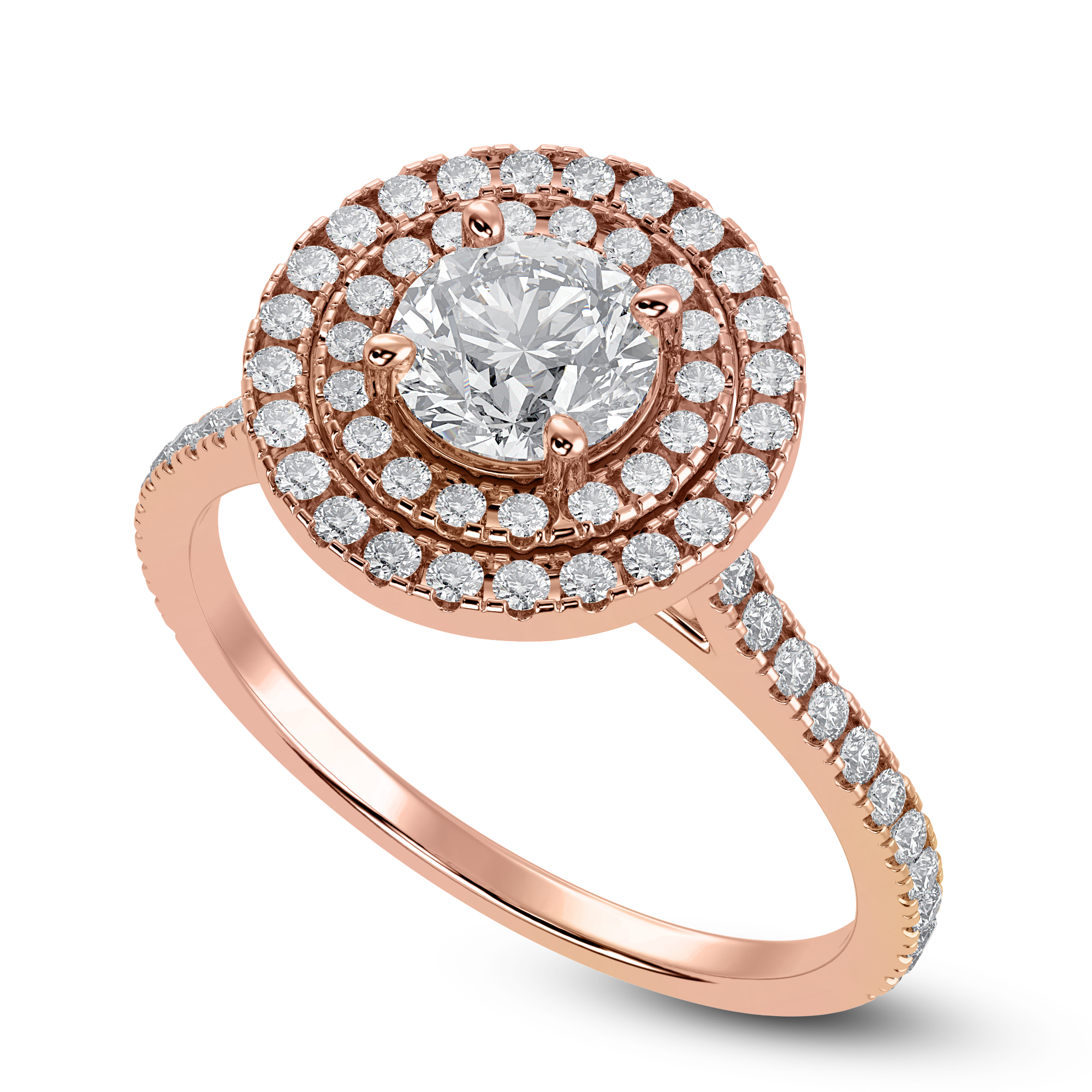 Fancy Round Solitaire Ring