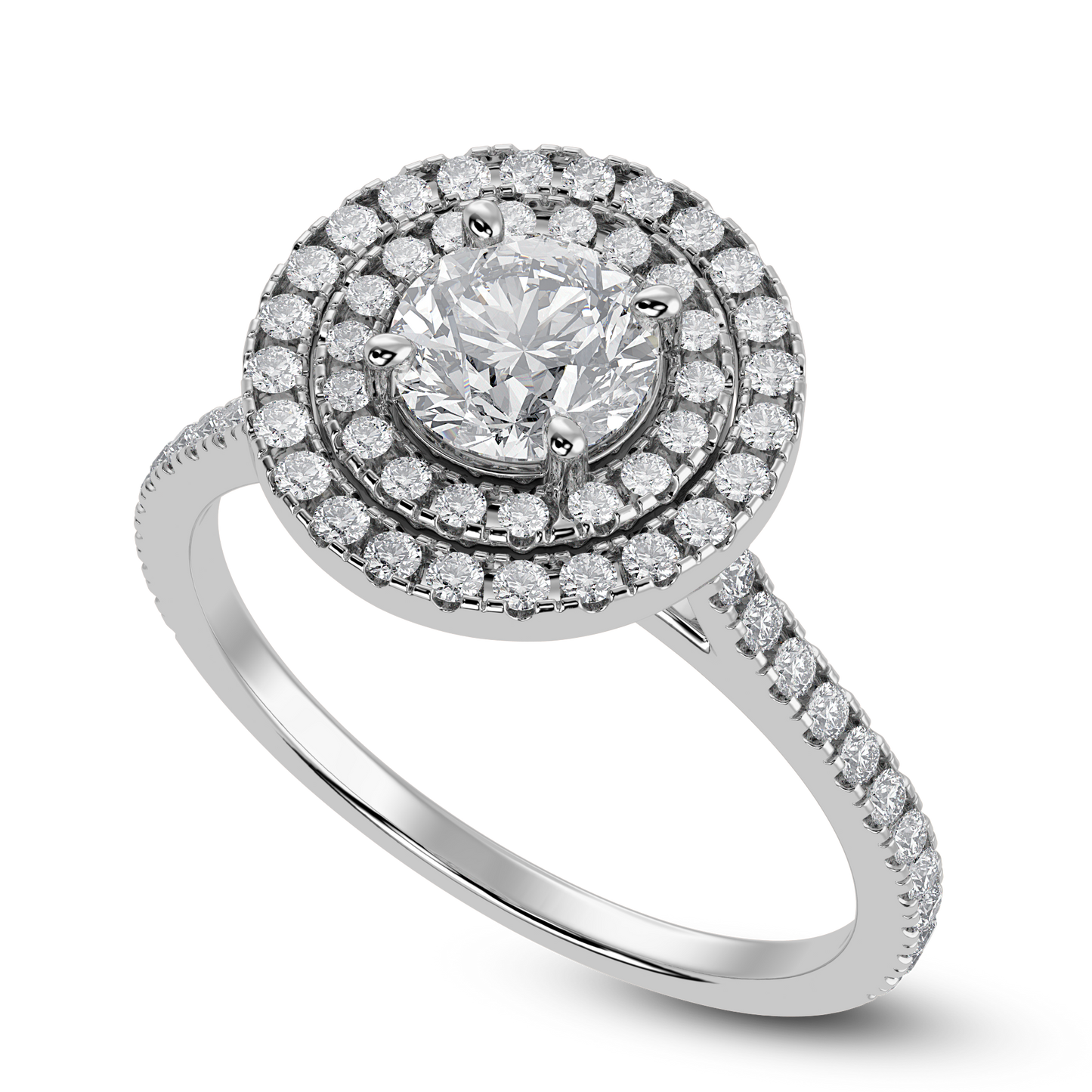 Fancy Round Solitaire Ring