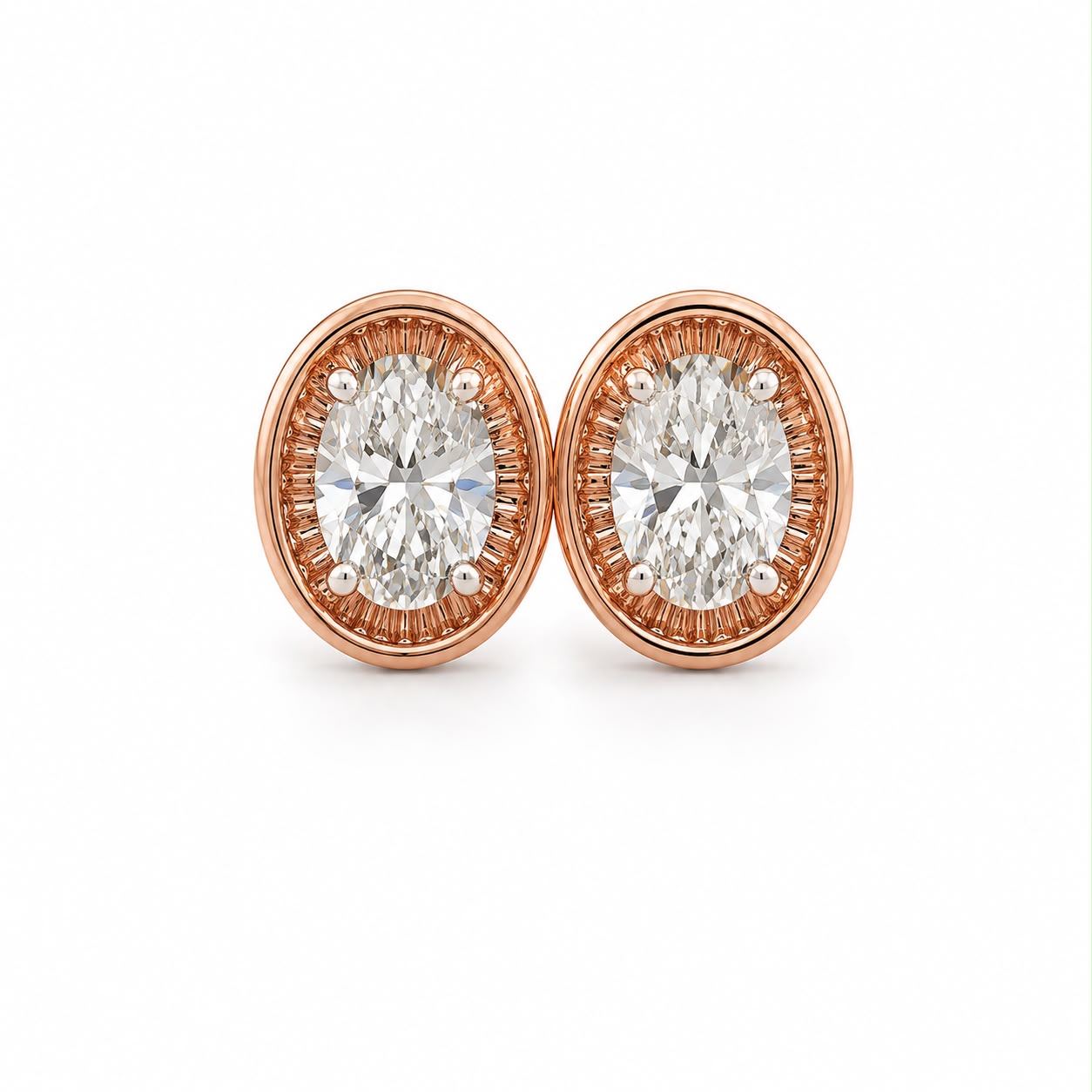Oval Sunrays Earrings