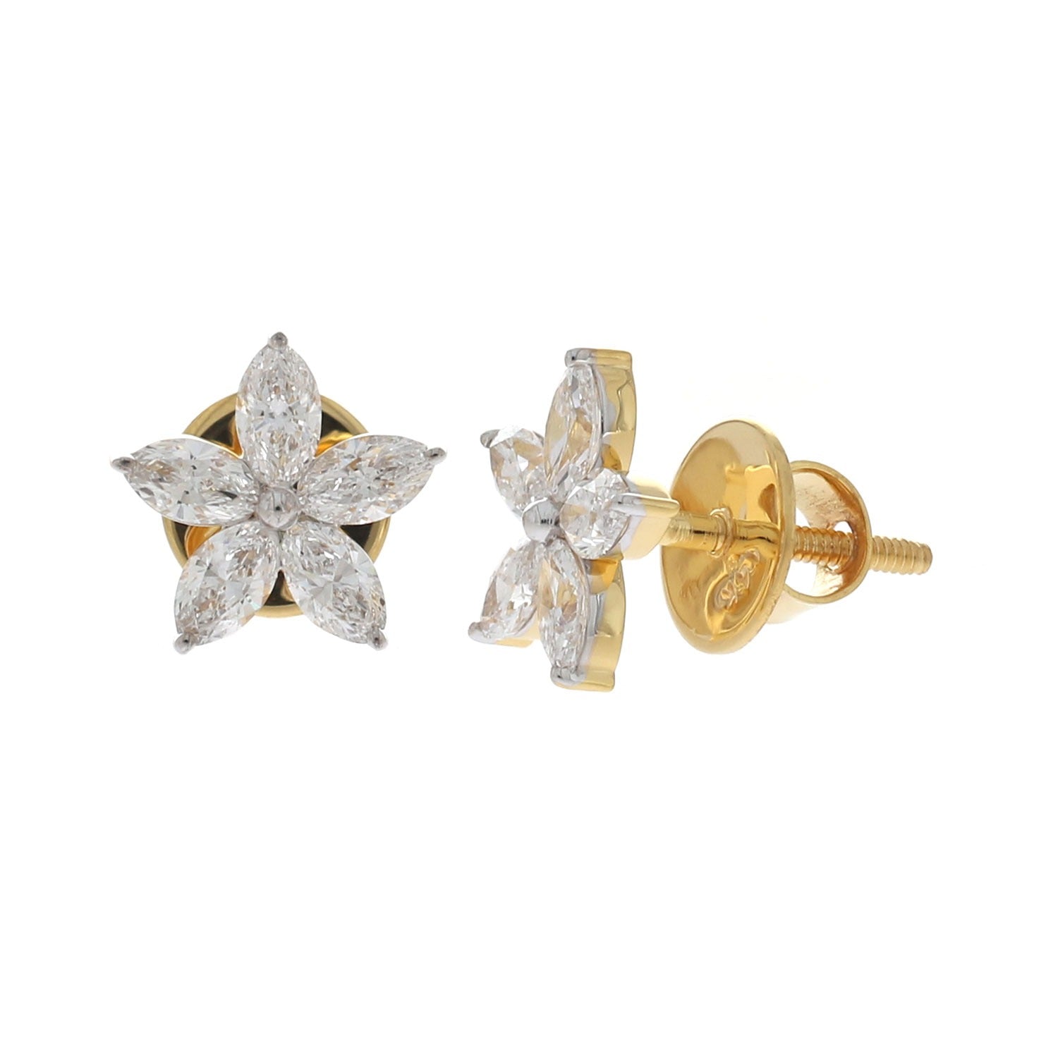 Floral Cascade Stud Earrings