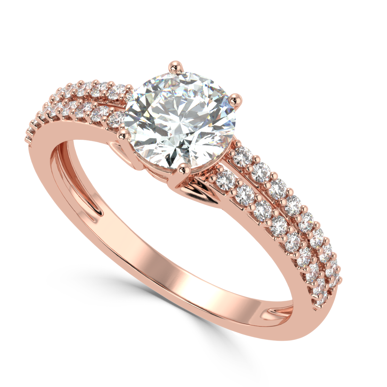 Round Ring in Pave Setting