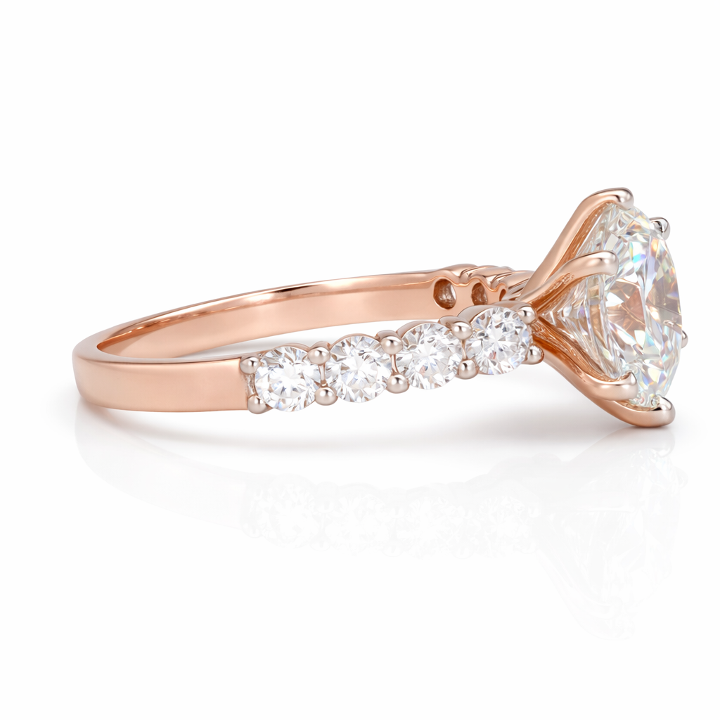 Opulent Round Solitaire Ring
