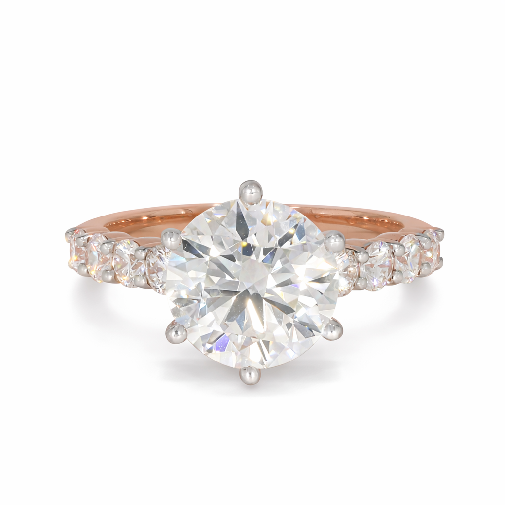 Opulent Round Solitaire Ring