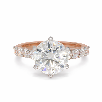 Opulent Round Solitaire Ring