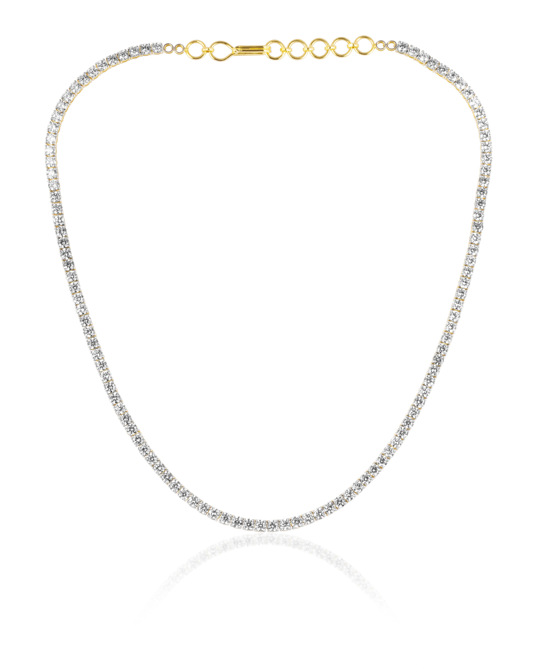 Round Single Line Necklace (0.15 ct each)